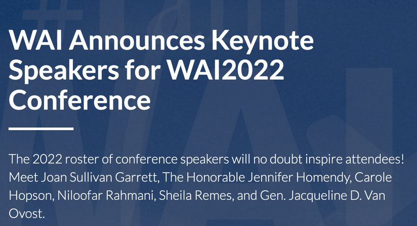 I’m a Keynote Speaker at the WAI Conference — See You There!
